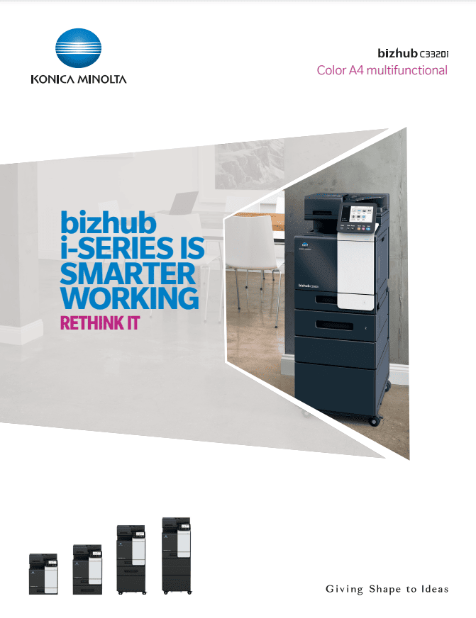 Image of the i-series printer in a brochure